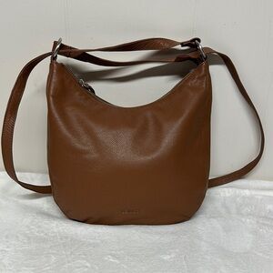 NWOT Genicci Brown Leather Hobo Bag with Adjustable Strap can be back backpack
